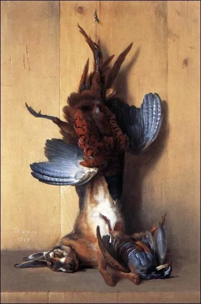 Quel grand peintre animalier du XVIIIe sicle se cache derrire cette 'nature morte au faisan' (1763) ?