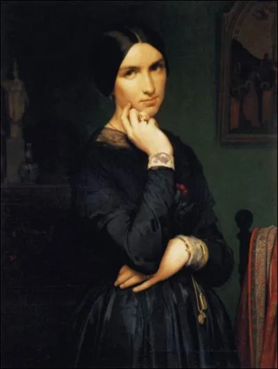 Cette jeune femme est portraiture par son poux en 1846. De quel artiste s'agit-il ?