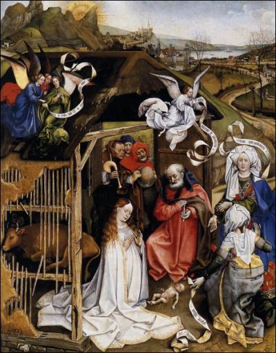 Quel contemporain de Jan Van Eyck peignit cette Nativit (v. 1420) ?