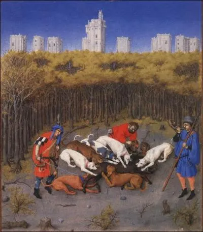 Au XVe sicle, qui peignit cette enluminure (le mois de Dcembre) tire du calendrier des Trs Riches Heures du duc de Berry ?