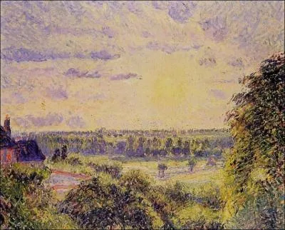 Qui a peint Soleil couchant  Eragny ?