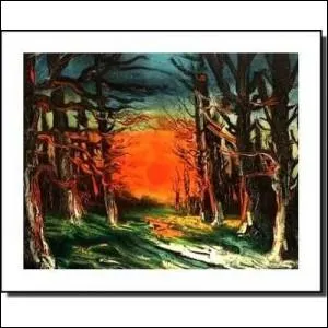 Qui a peint Coucher de soleil dans la fort de Senonches ?