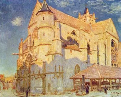 Qui a peint l'glise de Moret plein soleil ?