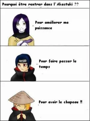 Pourquoi Deidara, selon l'image, est-il entr dans l'Akatsuki ?