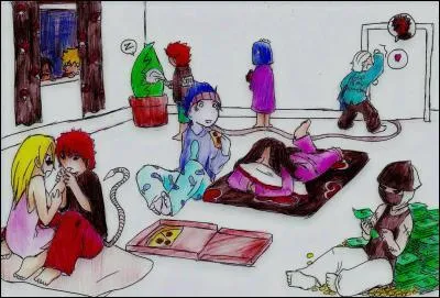 Que fait Kakuzu ( droite) ?