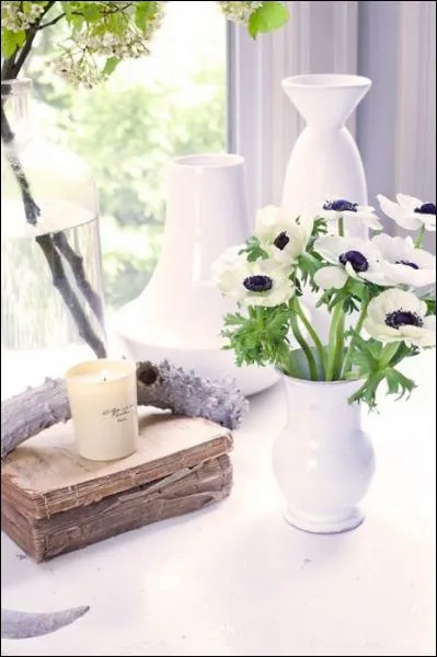 Un joli bouquet d'hiver tout doux, ralis avec des fleurs de mme couleur, qui sont des ?