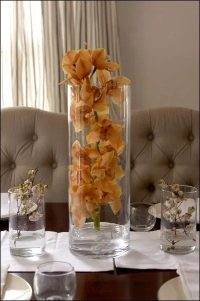 Quelles sont ces fleurs en branche joliment disposes dans ce vase pur ?