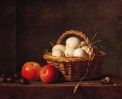 Il fut l'imitateur le plus brillant 'du grand matre franais' de la nature morte, voire un rival srieux. Il peignit 'Le panier d'oeufs' (1725-1793).