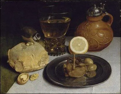 'Nature morte' par le premier peintre allemand  se consacrer  'l'mancipation de la nature morte'. (1583-1638)