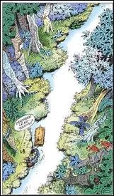 Comment s'appelle le fleuve qui traverse la fort des marsupilamis ?