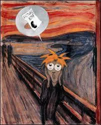 Cet homme hurle car il vient de voir le montant de sa facture EDF. Il doit donc payer pour avoir de...