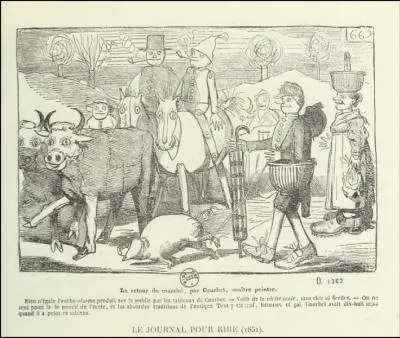 Caricature de Cham au Salon de 1851