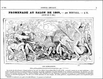 Caricature de Bertall au Salon de 1869
