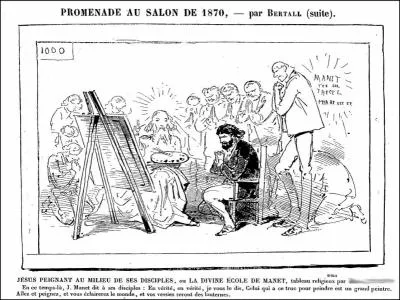 Caricature de Bertall au Salon de 1870