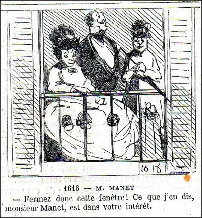 Caricature de Cham au Salon de 1869