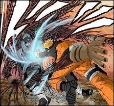 La premire fois, sur qui Naruto ralise-t-il son fton rasen shuriken ?