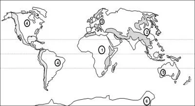 Plaons maintenant chacun des continents  la bonne place... Quel continent se trouve  la place numro 1 sur la carte ?