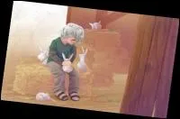 Qui est ce jeune avec les lapins ?