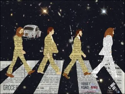 J'ai bien aim cette image, mais je ne connais pas l'artiste qui l'a ralis. Je vais donc vous demander, quel est le nom d'insecte de la voiture qui se trouve sur Abbey Road  gauche ?