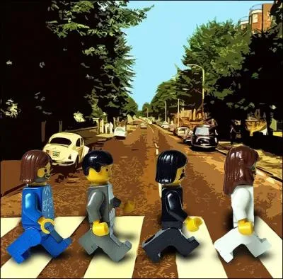 Abbey Road traverse par le groupe de la question 1, ici en mode...