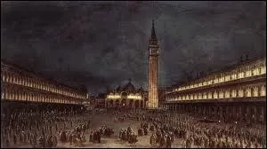 Qui a représenté cette procession la nuit sur la place de Saint Marc' ?