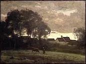 Qui a peint cette 'Vachère dans un pré au soleil couchant'