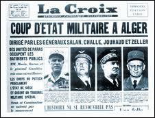 Lequel de ces généraux a participé au putsch d'Alger ?