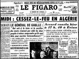 Comment s'appellent les accords ayant abouti à l'indépendance de l'Algérie en 1962 ?