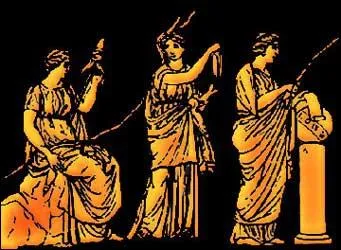 Nona, Decima et Morta sont les divinits de la destine humaines, ce sont les 3...