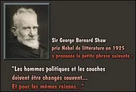 George Bernard Shaw a dit : 'L'obissance simule la subordination, exactement comme la crainte de ... simule l'honntet