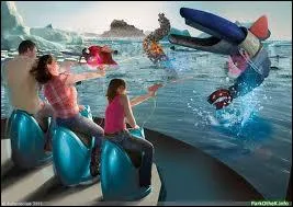 Juch sur un scooter des mers , vous tes cens  l'aide d'un pistolet laser d'liminer tous les dchets apparaissant sur l'cran . Dans quelle attraction tes-vous ?