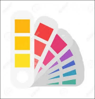Comment appelle-t-on l'ensemble de tous ces essais de couleur imprimés en test ?