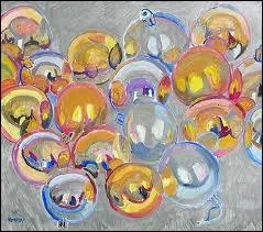 L'usage du cercle pour un tableau figuratif, des boules de Nol, pour l'artiste ?