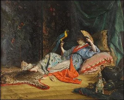 Qui a peint cette ' Jeune femme au perroquet ' ?