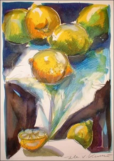 Ces citrons ont t peints par la peintre ?