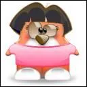 En route, les Tux rencontrrent une enfant qui demandait son chemin en anglais.