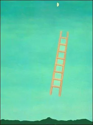 Quel peintre nous interpelle avec cette chelle suspendue dans les airs,  moins qu'on ne soit dans le jeu Serpents et Echelle ?