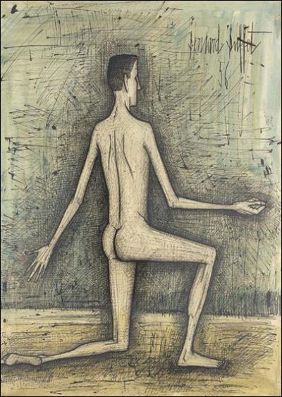Qui a peint 'Homme nu à genoux' ?