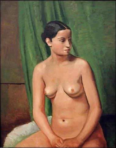 Qui a peint nu devant un rideau vert ?