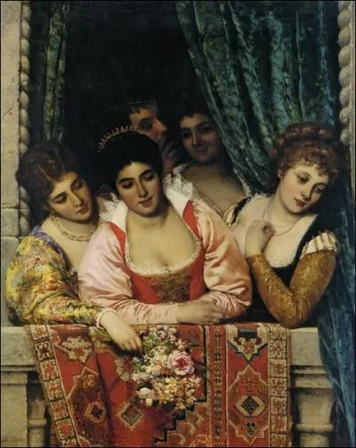 Qui a peint '' Dames vnitiennes sur un balcon '' ?