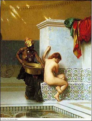 Peintre et sculpteur 'acadmique' du Second Empire (1824-1904), il peignit 'Le bain maure'.