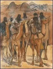 Peintre de l'Ecole d'Alger, il participa  de nombreuses missions dans le Hoggar (1886-1949). Il peignit ces 'Guerriers Touareg du Hoggar'.