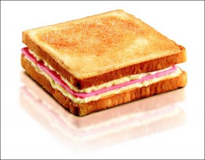 Ce petit sandwich chaud garni de fromage et de jambon cuit est un CROQUE-monsieur. Quelle diffrence pour le (tendancieux) CROQUE-Madame ?