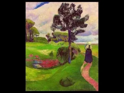 Qui a peint ce sentier bord d'un arbre ?