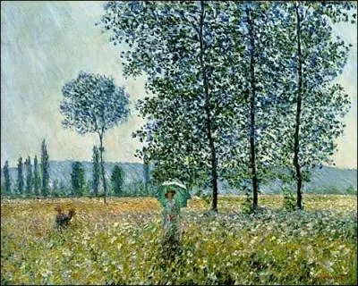Qui a peint Sous les peupliers effet de soleil ?