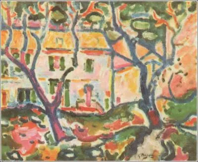 Qui a peint Maison derrire les arbres ?