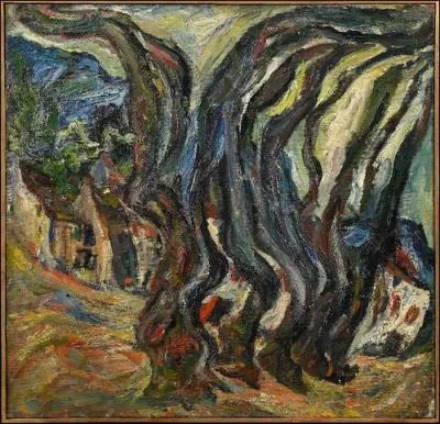 Qui a peint Grands arbres bleus ?