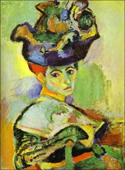 Quel peintre (1869-1954) considr comme le chef de file du fauvisme est l'auteur de la toile 'Femme au chapeau' ?