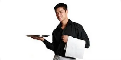 Comment s'appelle la serviette que le garçon de café porte sur son bras ?