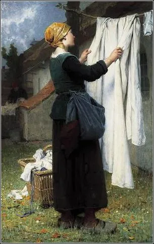 Qui a peint le linge de la ferme ?